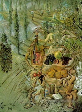 サルバドール・ダリ Painting - ガウディニアンの三階建ての女性の舌先にカダケスの全体像を吐き出すディオニュソス サルバドール・ダリ